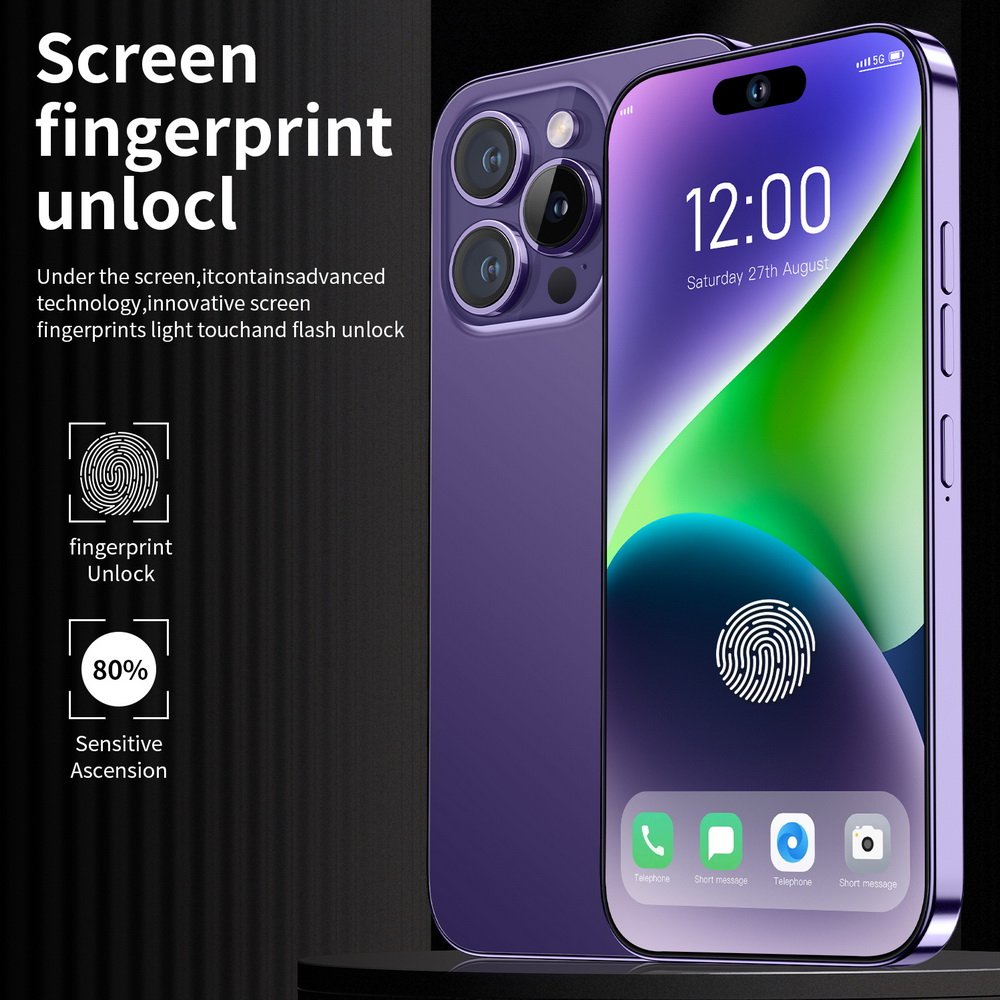 2024 Hot Selling Cheap Price 5G Smart Island Capsule Screen Smart Phone Fingerprints Unlocking Facial Recognition Mobile Phone